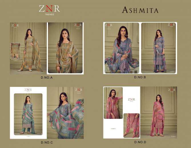 Znr Ashmita New Exclusive Wear Designer Printed Salwar Suits Collection